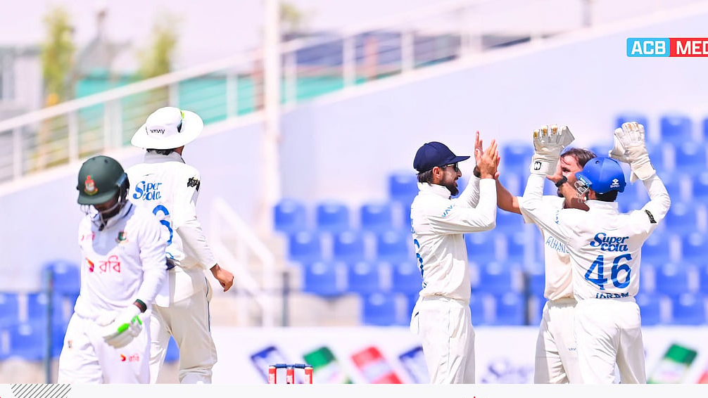 আবুধাবিতে বাংলাদেশের টেস্টে আফগানিস্তানের বিপক্ষে হঠাৎ ধস, ৪ রানে ৩ উইকেট